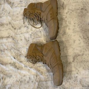Gently used Reebok Tan (Sand) combat boots